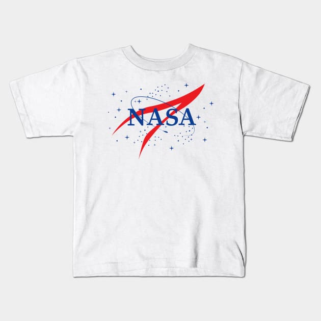 NASA National Aeronautics and Space Administration Stars Rocket Kids T-Shirt by LizzyizzyDesign